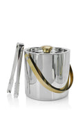 Heritage Finish Double Wall Ice Bucket Mirror Polished with Golden Handle