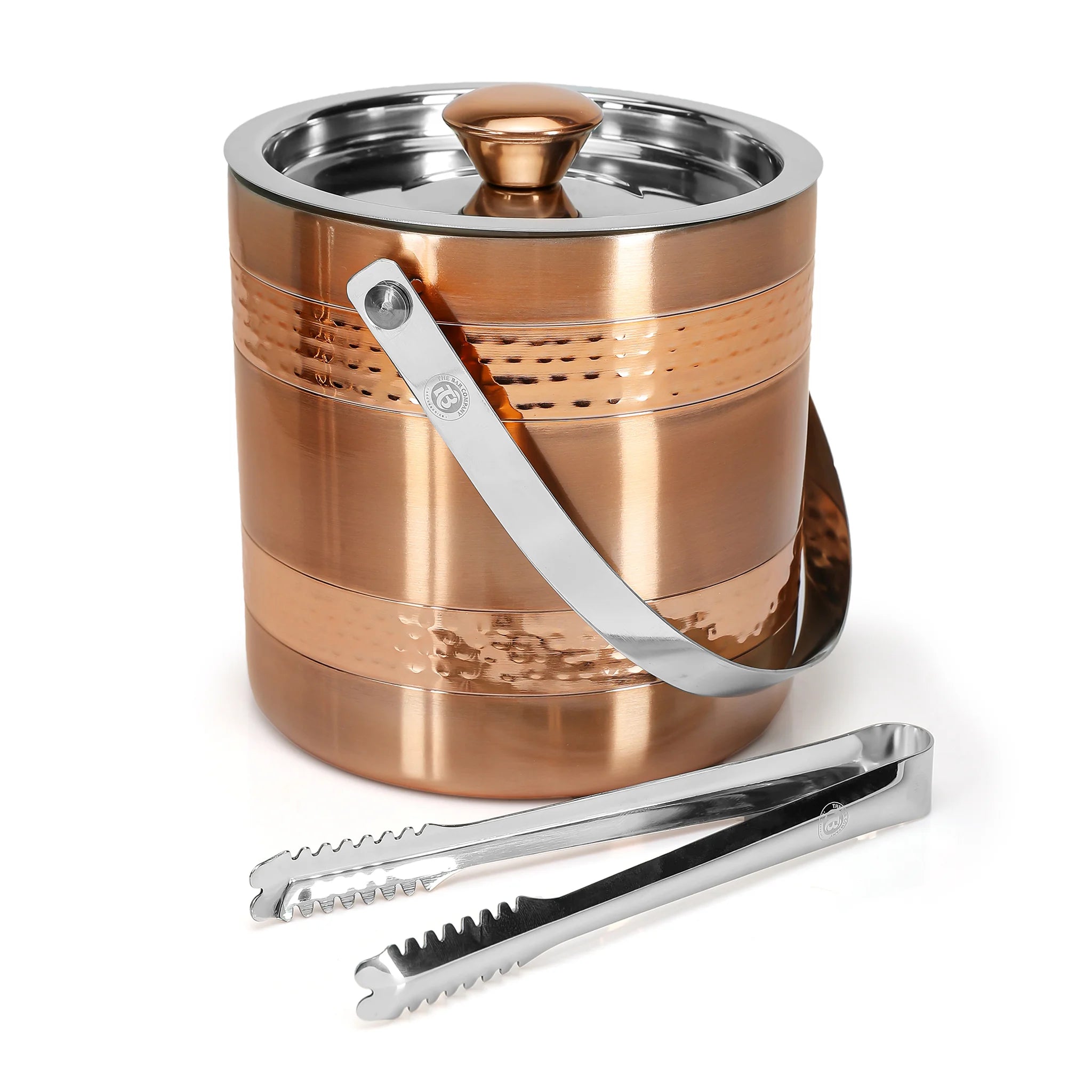 METALLIC ICE BUCKET WITH TONG – The Bar Company 